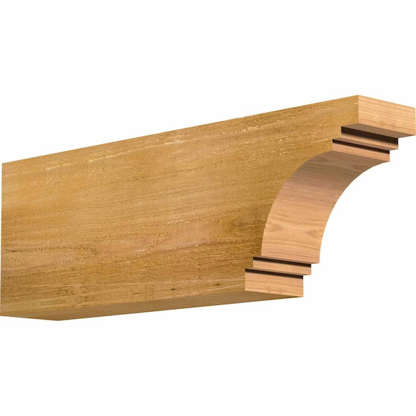 Ekena Millwork Pescadero Rough Sawn Rafter Tail, Western Red Cedar, 4"W x 8"H x 24"L RFT04X08X24PEC00RWR - main